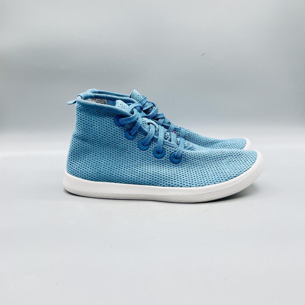Allbirds Shoes Womens 9 Blue Knit Tree Topper High Top Sneakers Comfort